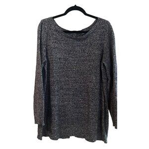 ModCloth Women's Blue Marbled Button Down‎ Back Sweater XL